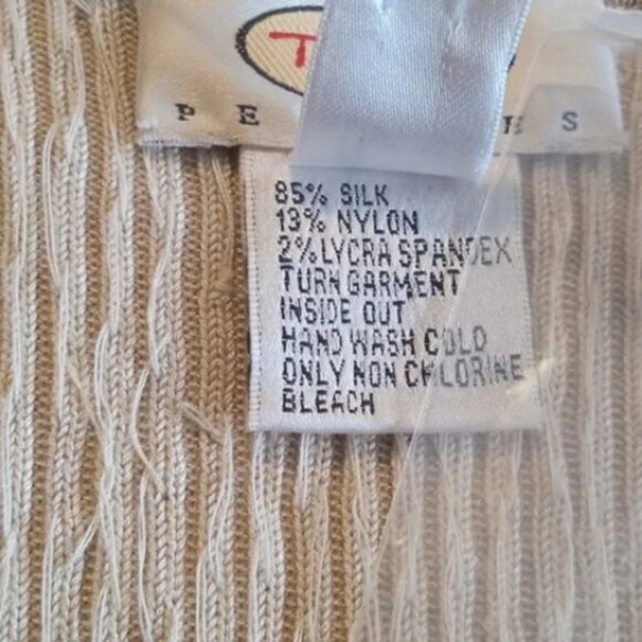 NWT TALBOTS SILK-Blend Ribbed Sequins Sweater S/P - Picture 7 of 9